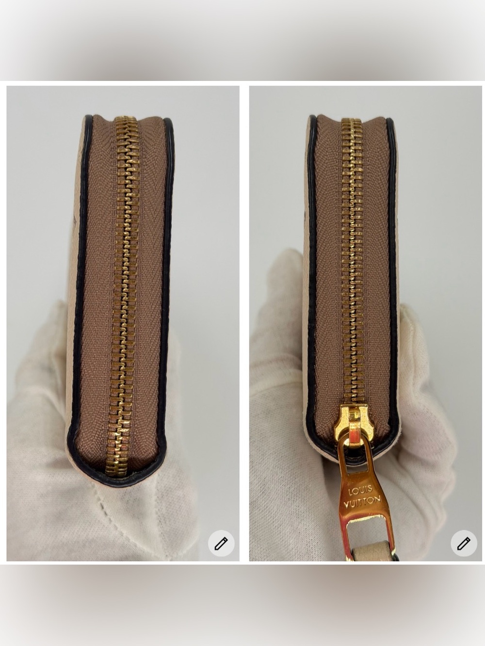 Louis Vuitton Bi Color Empriente Zippy Wallet Cream/Mauve Full Set w/Entrupy COA - Picture 10 of 16
